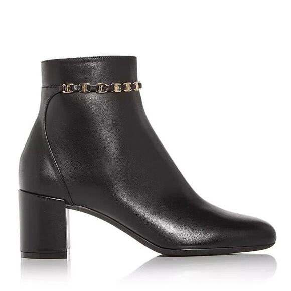 $1,100 Salvatore Ferragamo Ghila black leather ankle boots - Picture 8 of 8